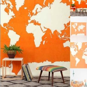 UO Orange Atlas Tapestry